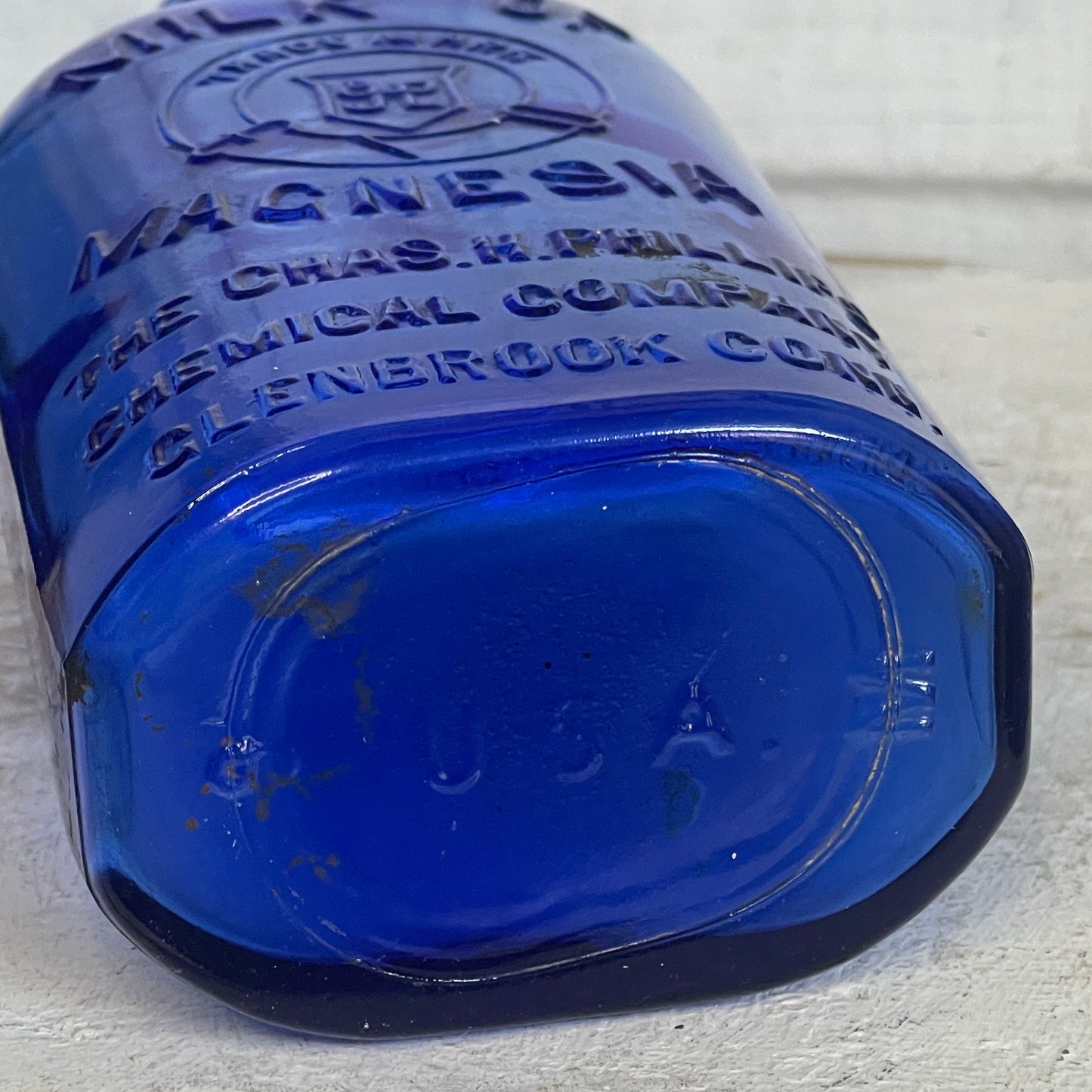 Vintage Cobalt Medicine Bottle