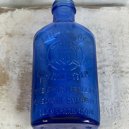 Vintage Cobalt Medicine Bottle