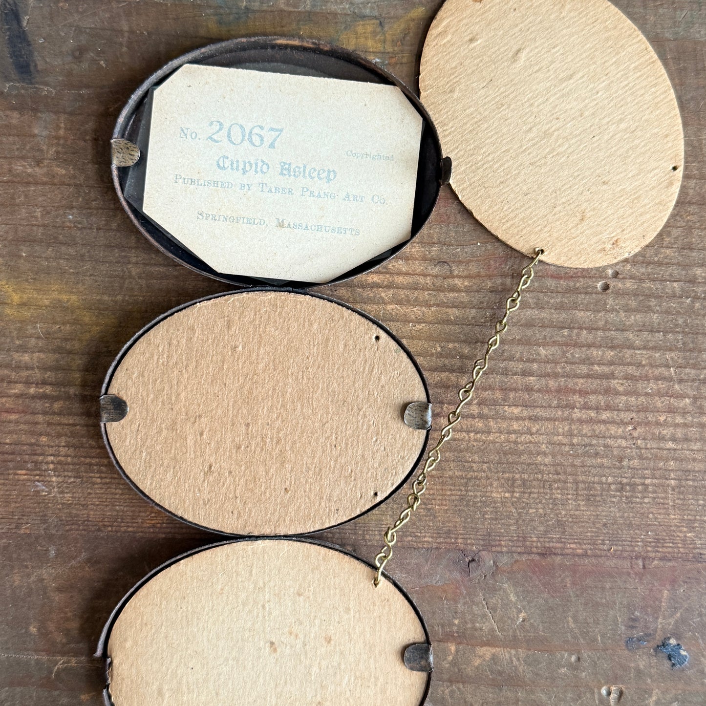 Triple Oval Framed Mini Prints- Cupids & Madonna