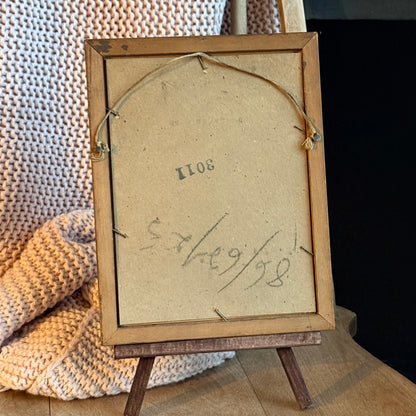 Antique Cupid Awake Print – Wooden Gold Frame