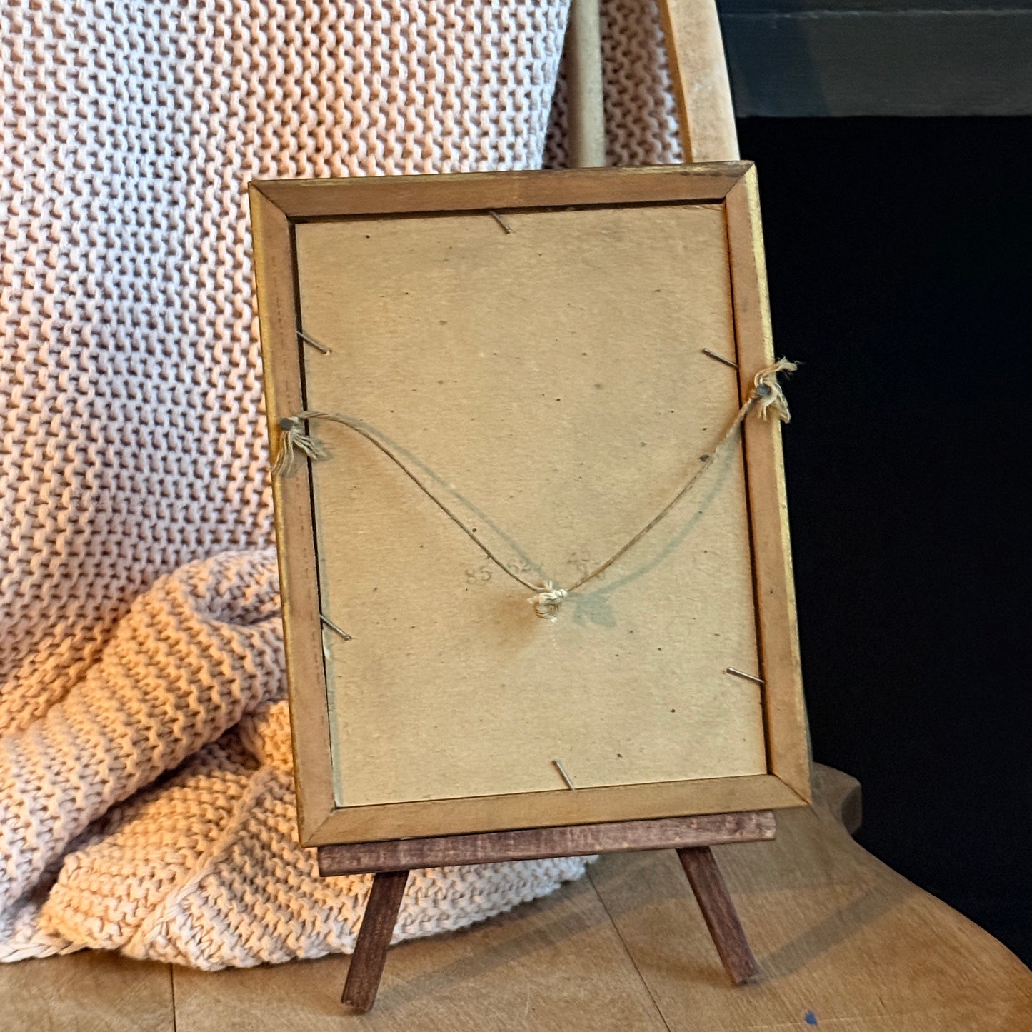 Antique Cupid Asleep Print – Wooden Gold Frame