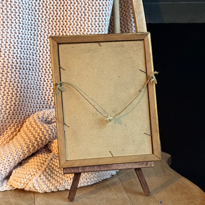 Antique Cupid Asleep Print – Wooden Gold Frame