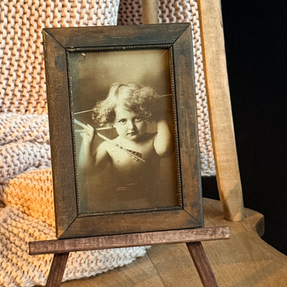 Antique Cupid Awake Print – Wooden Frame