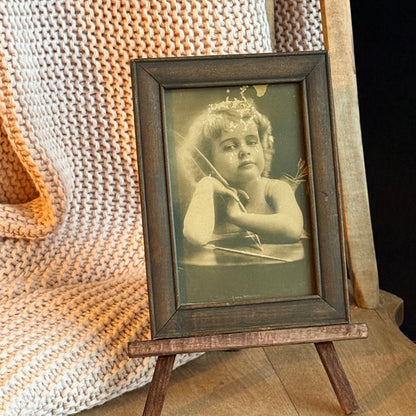 Antique Cupid Interested Print – Wooden Frame