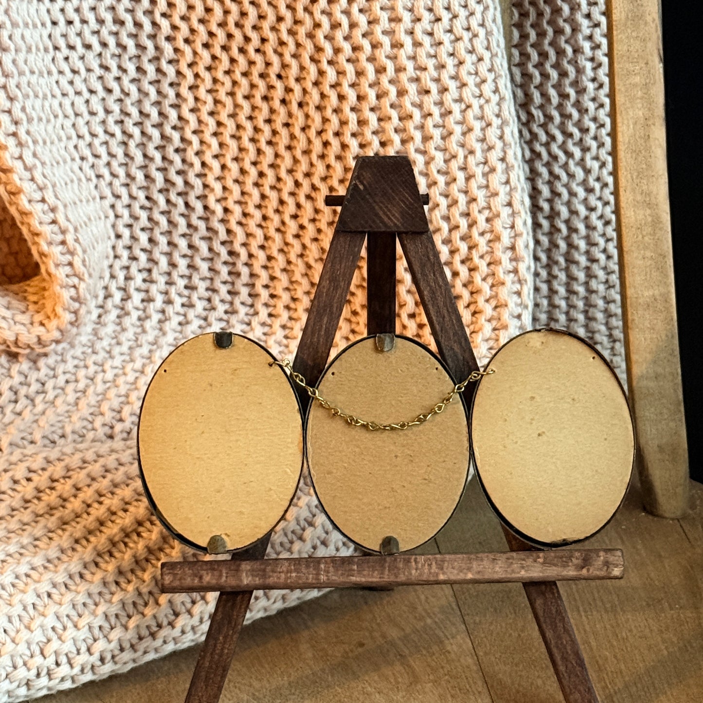 Triple Oval Framed Mini Prints- Cupids & Madonna