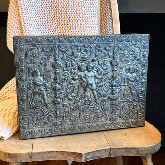 Vintage Metal Container with Cherubs