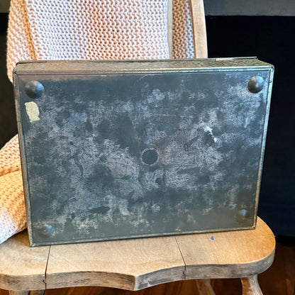 Vintage Metal Container with Cherubs