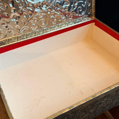 Vintage Metal Container with Cherubs