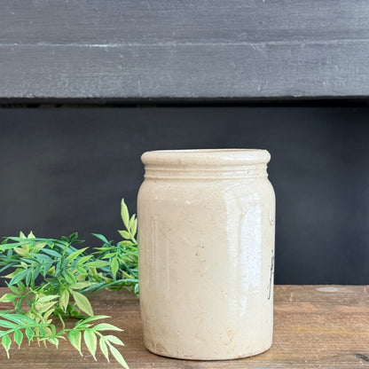 Stoneware Crock with Je t'aime Graphic