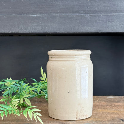 Stoneware Crock with Je t'aime Graphic