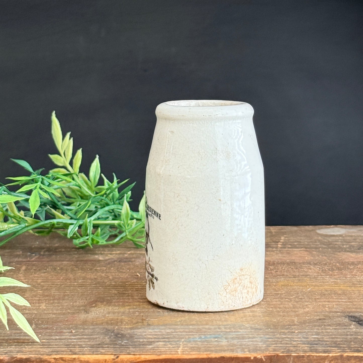 Ironstone Creamer with Birds + French Typography