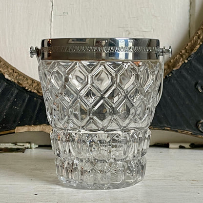 Vintage French Cut Glass Personal Ice Chiller