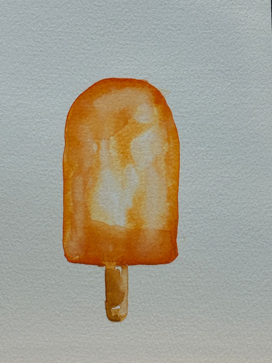Illustration of a popsicle on a light gray background