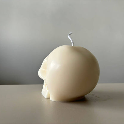White Skull Candle