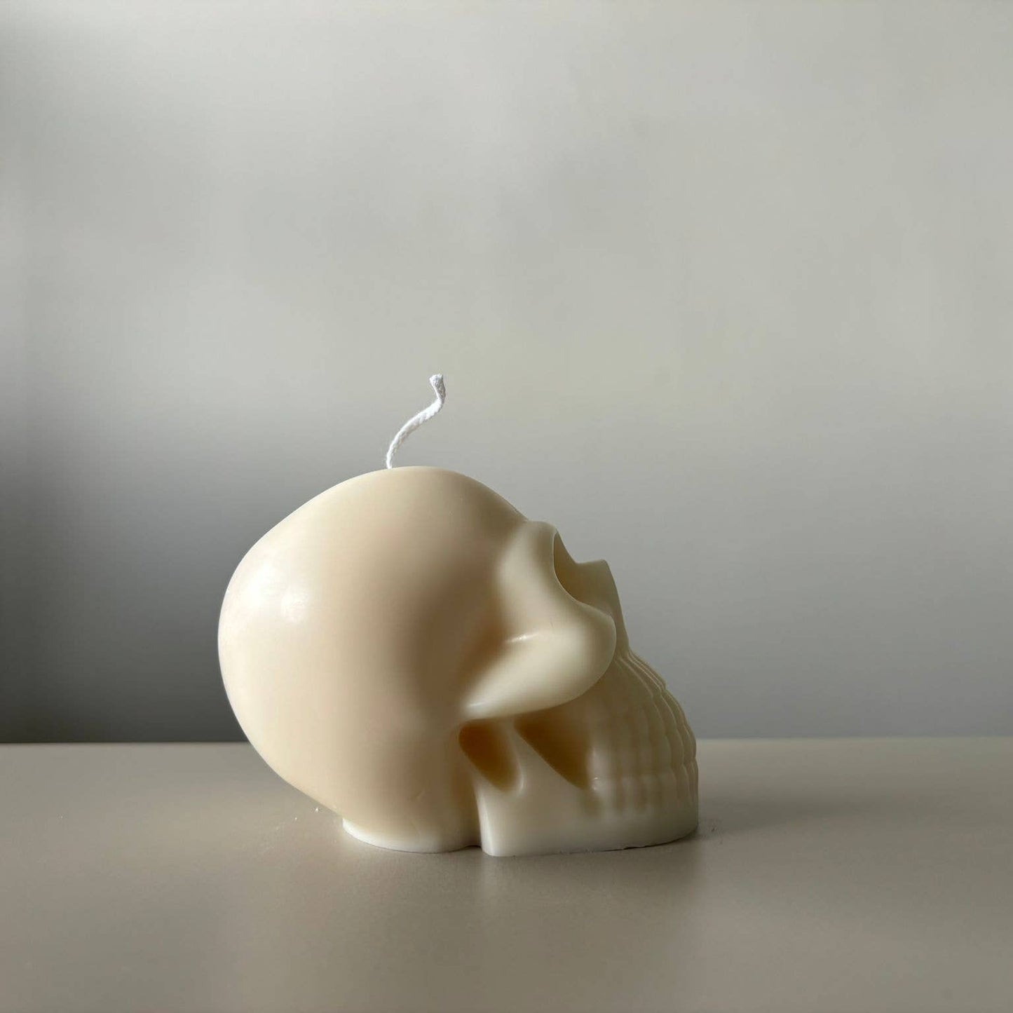 White Skull Candle