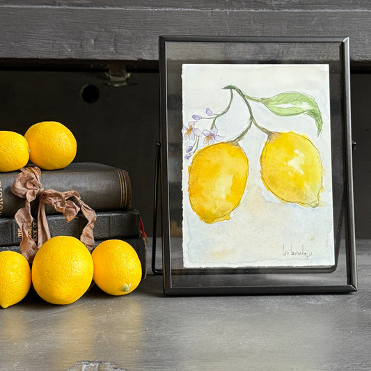 Golden Lemons II – Original Watercolor Painting