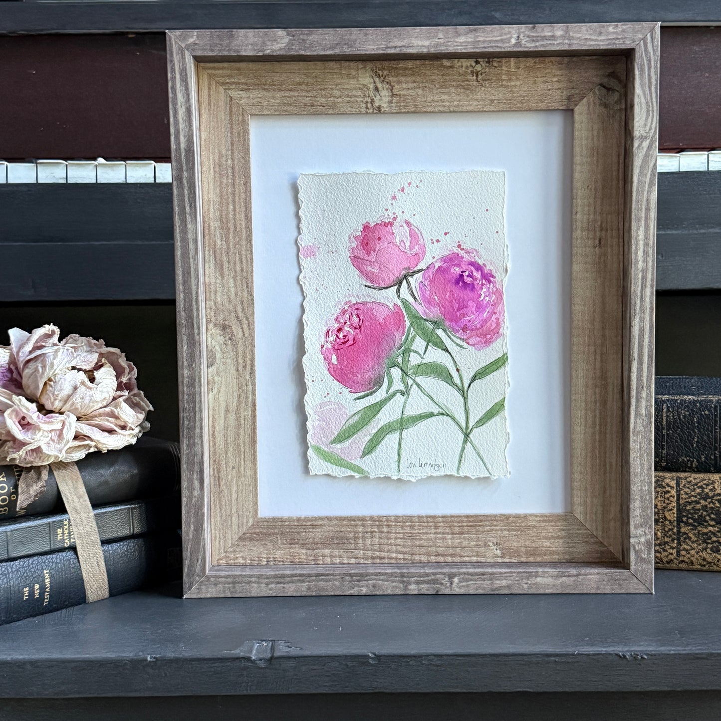 Blushing Peonies I – Original Watercolor Painting