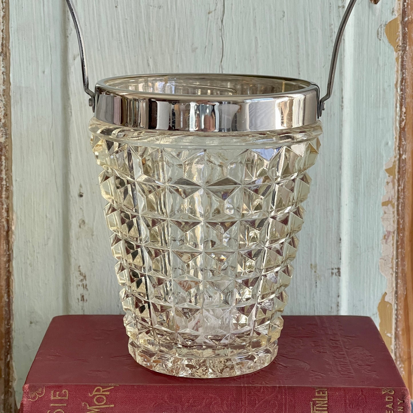 Vintage French Cut Glass Personal Ice Chiller