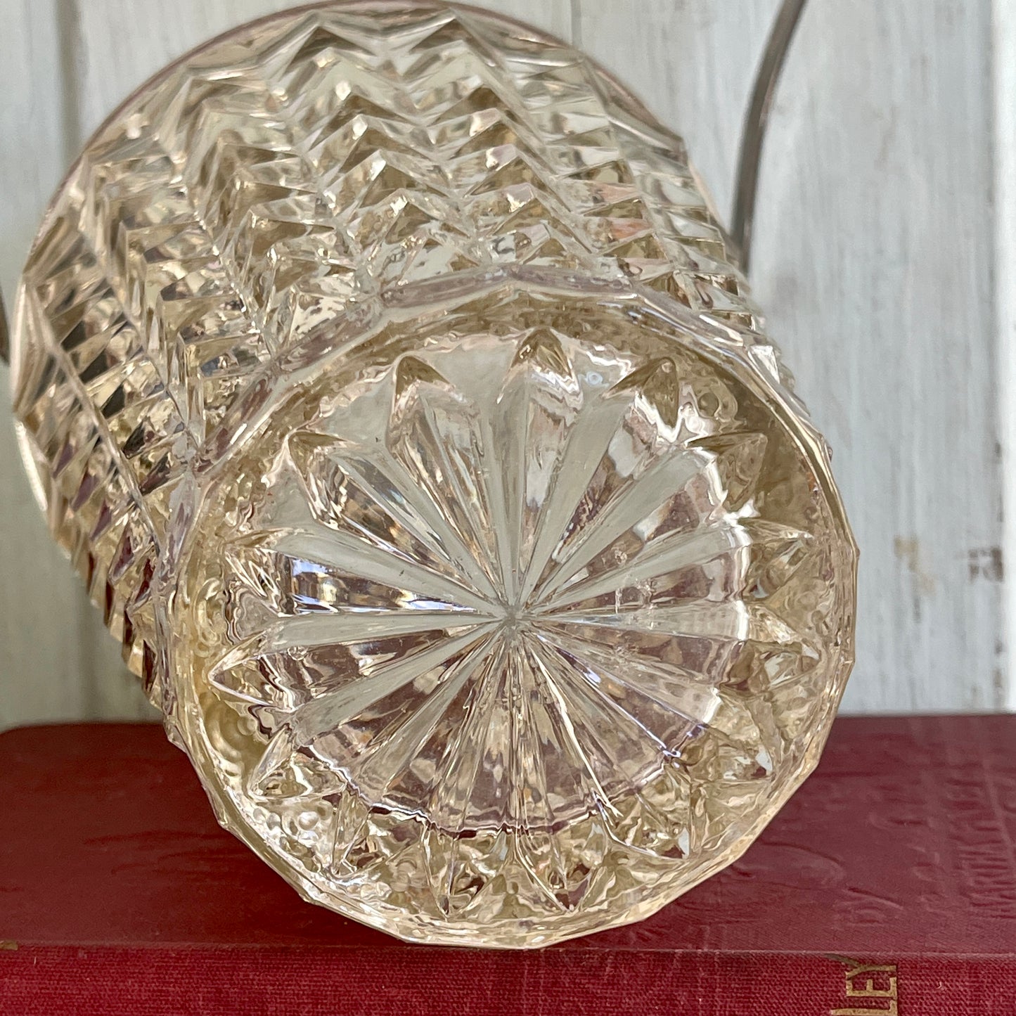 Vintage French Cut Glass Personal Ice Chiller