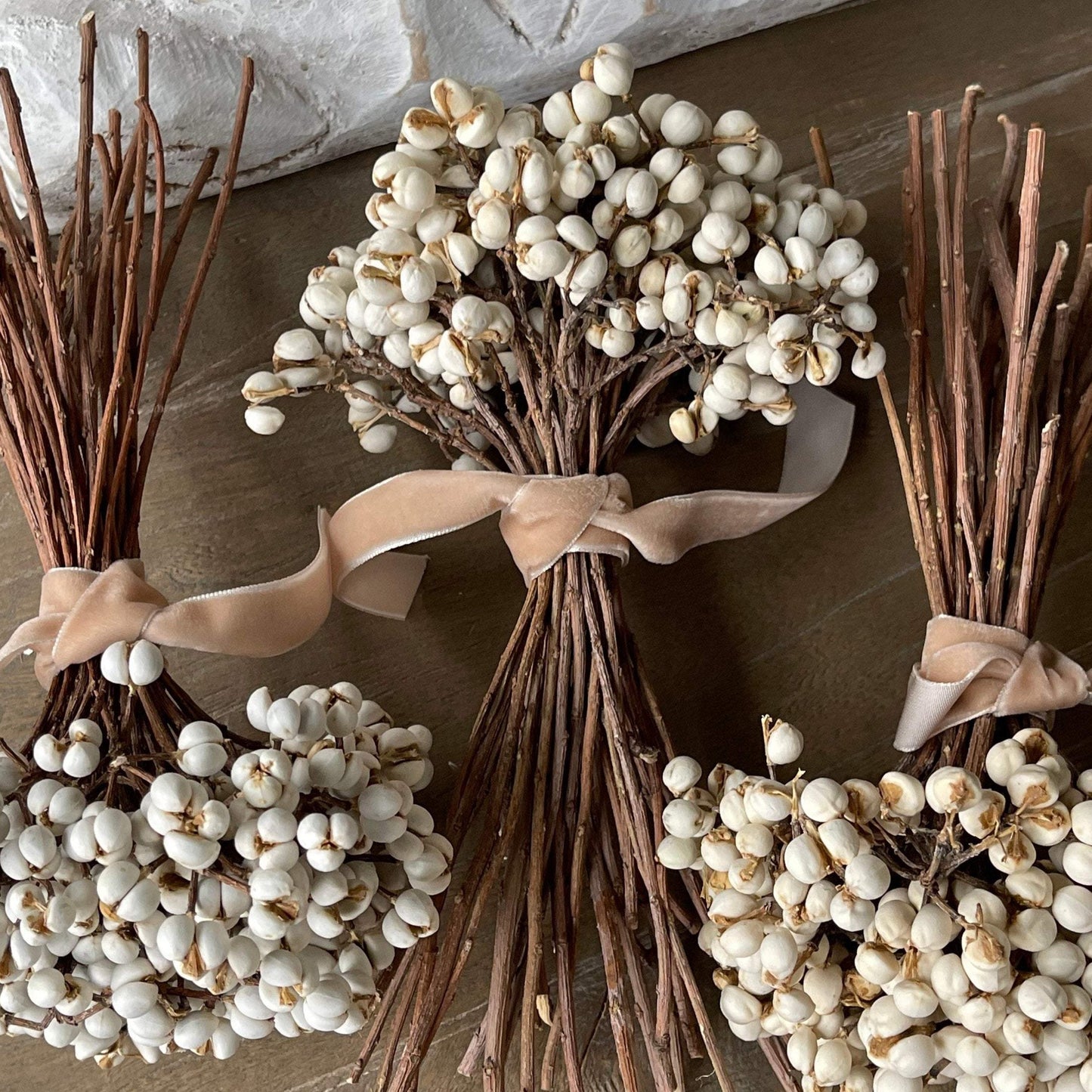 30 Stems- Tallow Berry Bundle | Dried White Tallow Berries