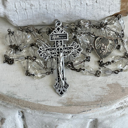 Clear Glass Bead Rosary