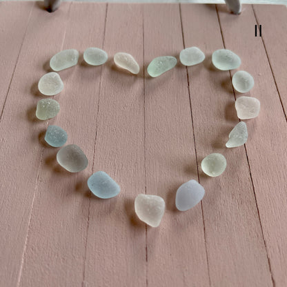 Naturally Tumbled Sea Glass - Heart Shape Design